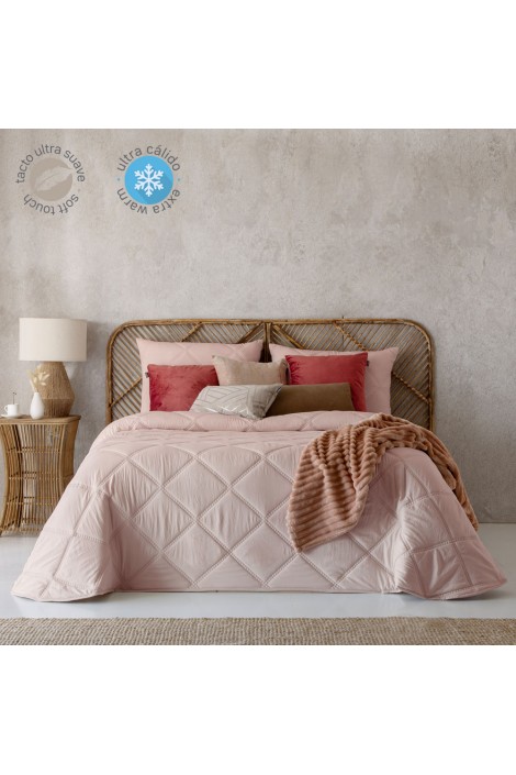 Edredón Comforter Liso Caroline 300 grs nude