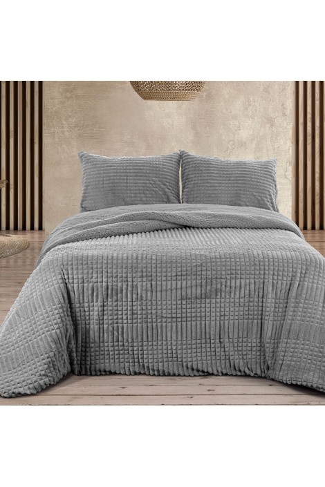 Edredón Comforter Sherpa Adula gris